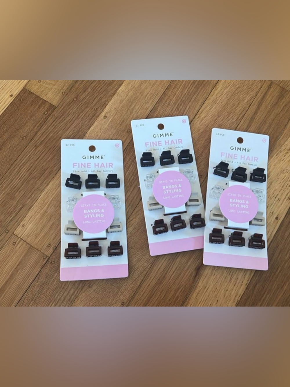 Fine Hair Mini Clips - Black & Brown (3 Pack)